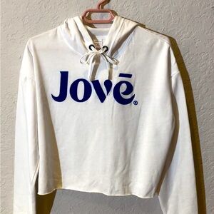 NWOT Women’s ladies white cropped Jove medium hoodie